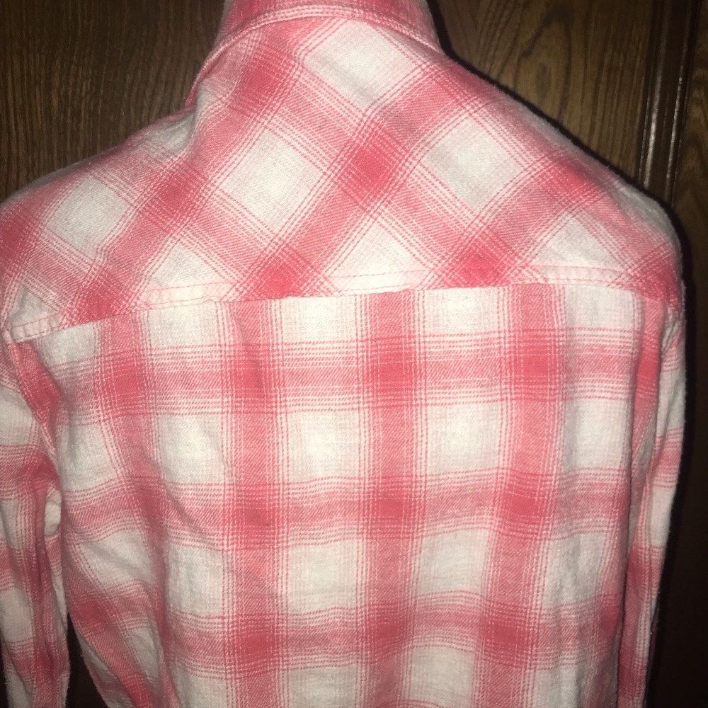 Pink plaid Button Down - Picture 2 of 3
